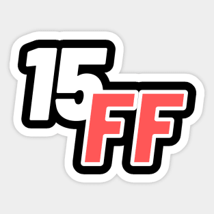 Black, White and Red, Game Term 15 ff and Typographic Sticker